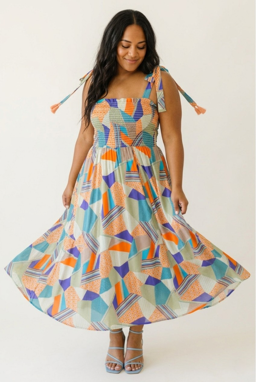 Citron Smocked Maxi Dress