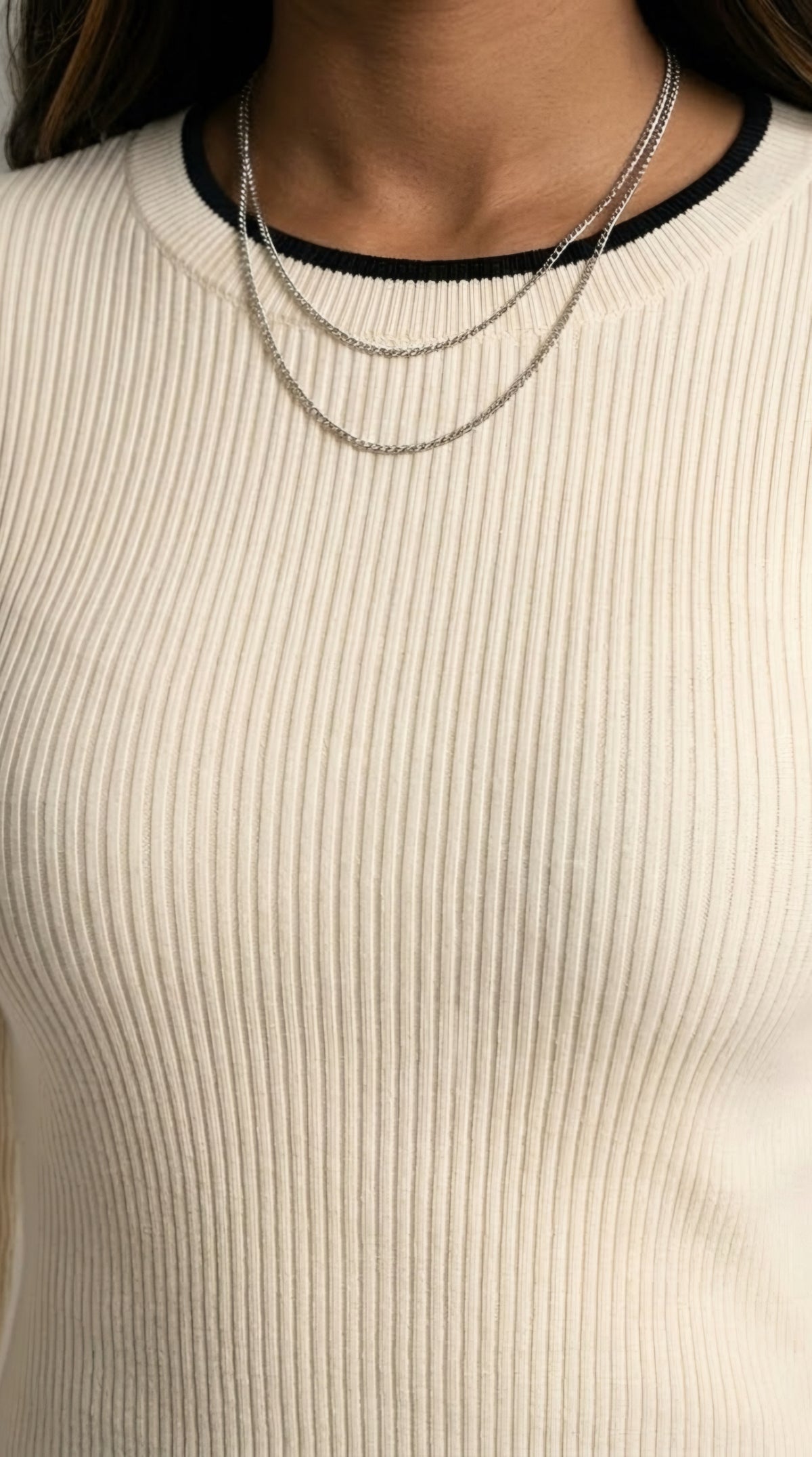 Galon Ribbed Contrast Sweater