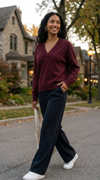 Solstice V-Neck Knit Jumper