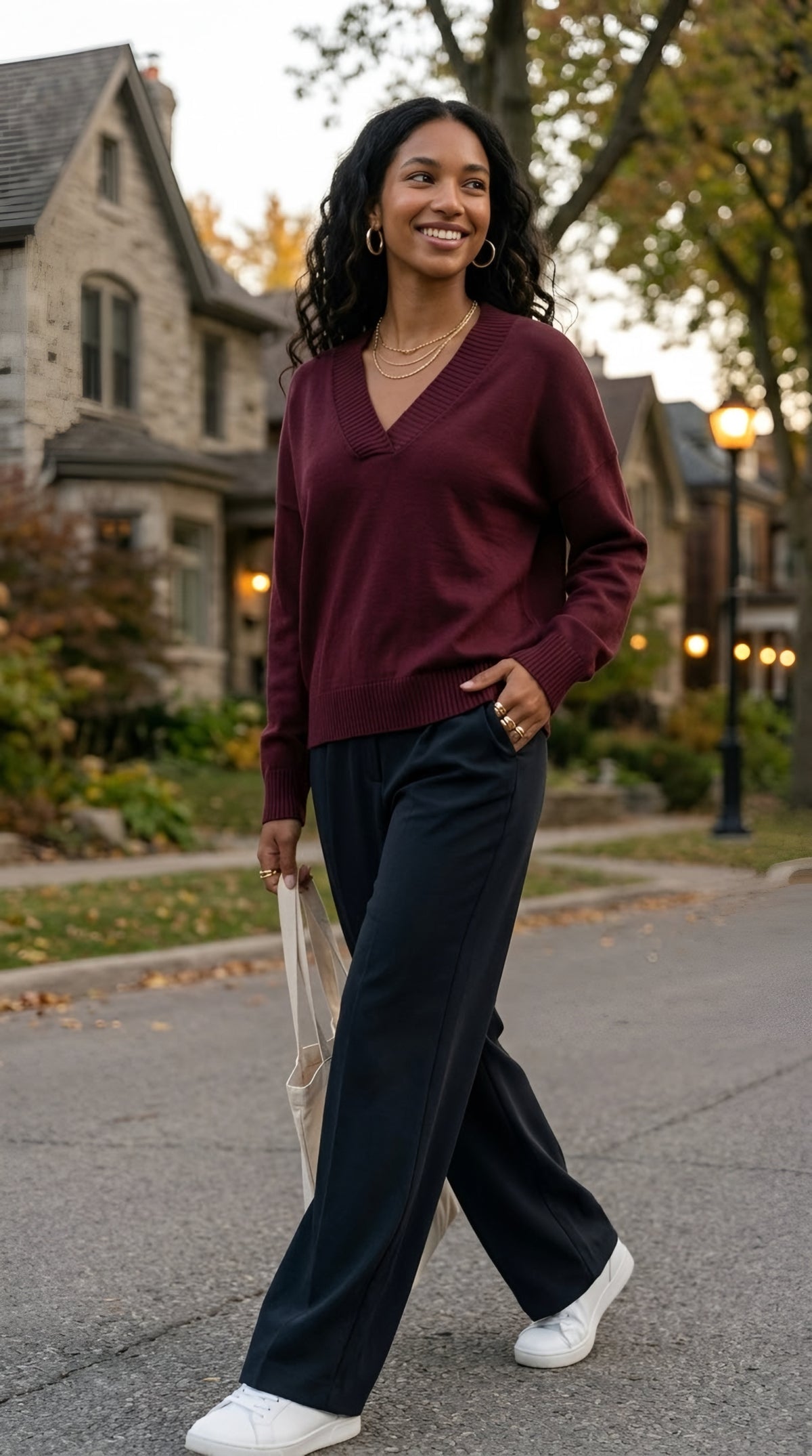 Solstice V-Neck Knit Jumper