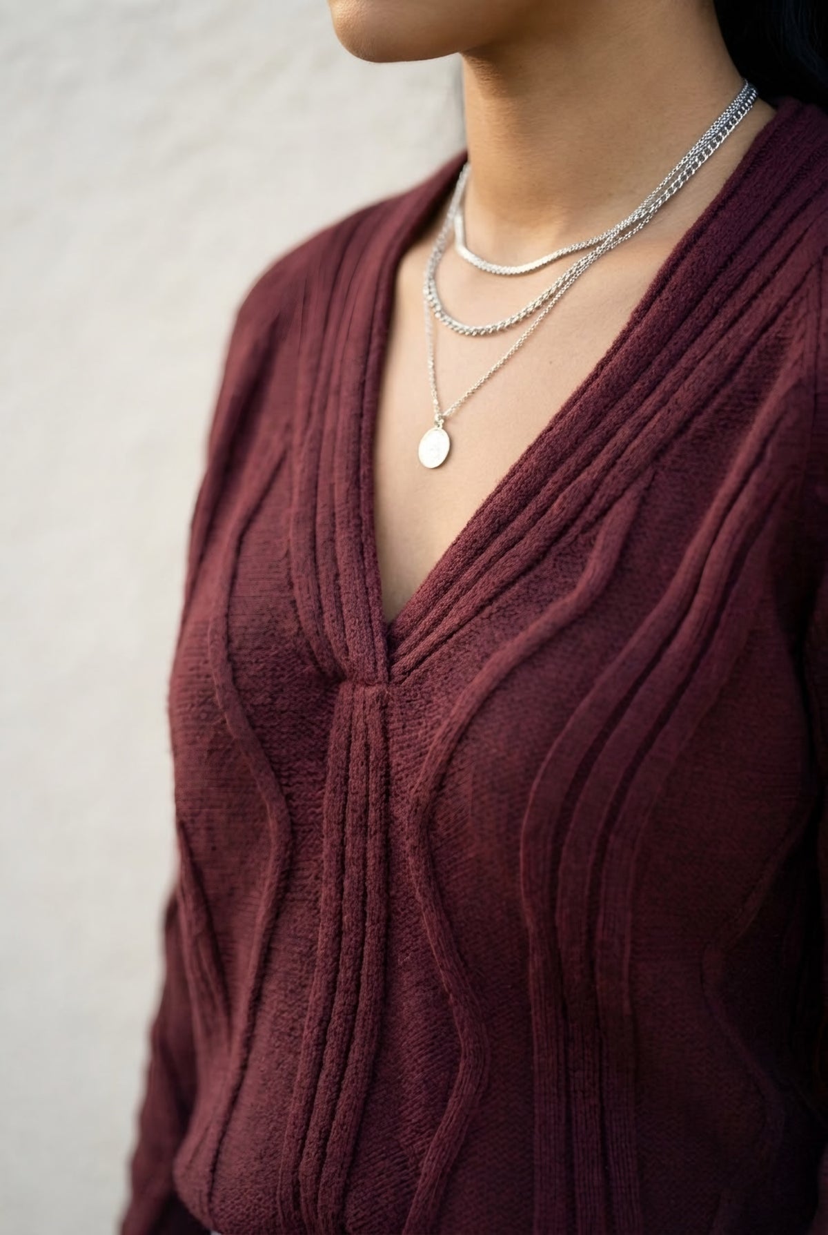 Vague Wave Knit Sweater