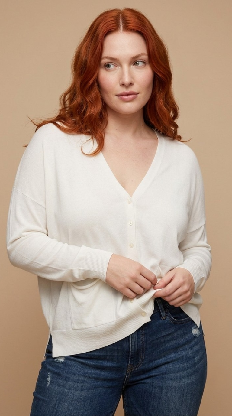 Poche Fine Knit Cardigan