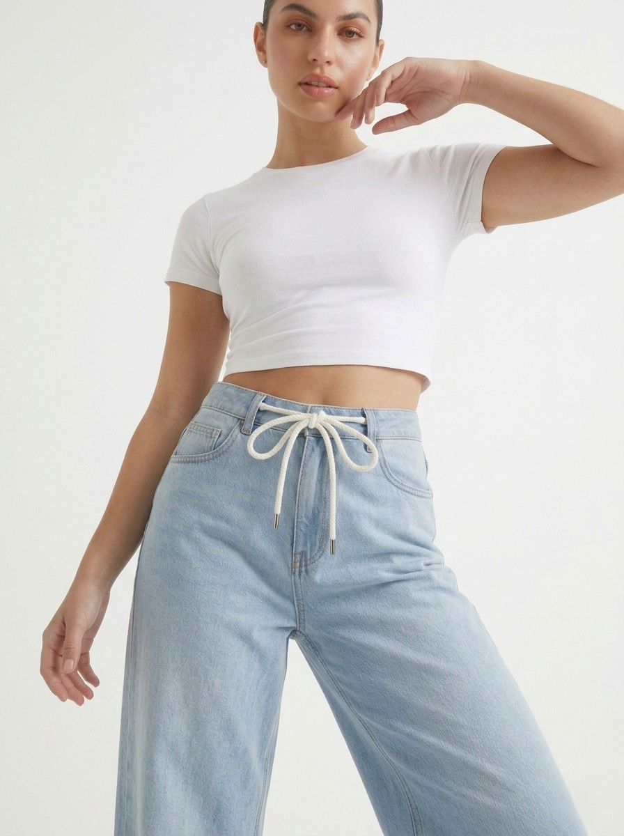 Délavé Wide Leg Jeans