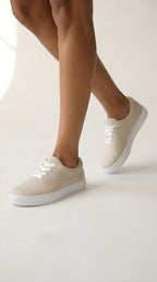 Clarté Lace-Up Canvas Sneakers