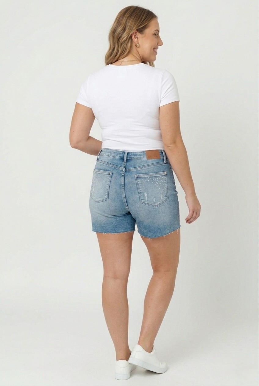 Scintille High Rise Cutoff Shorts