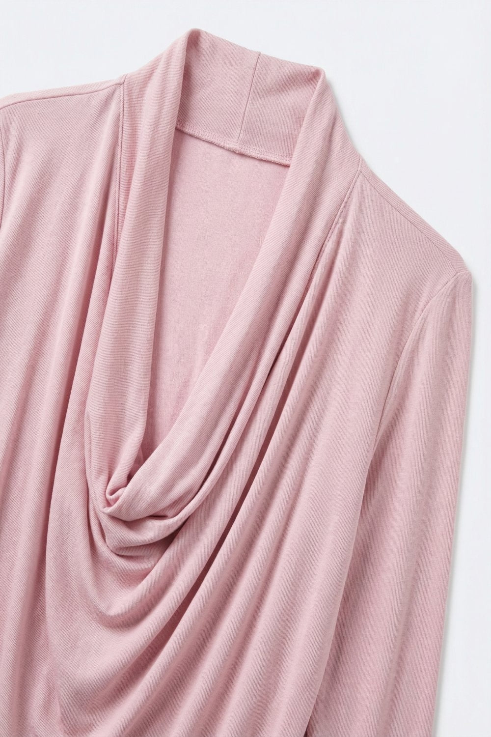 Drapé Cowl Neck 3/4 Sleeve Top