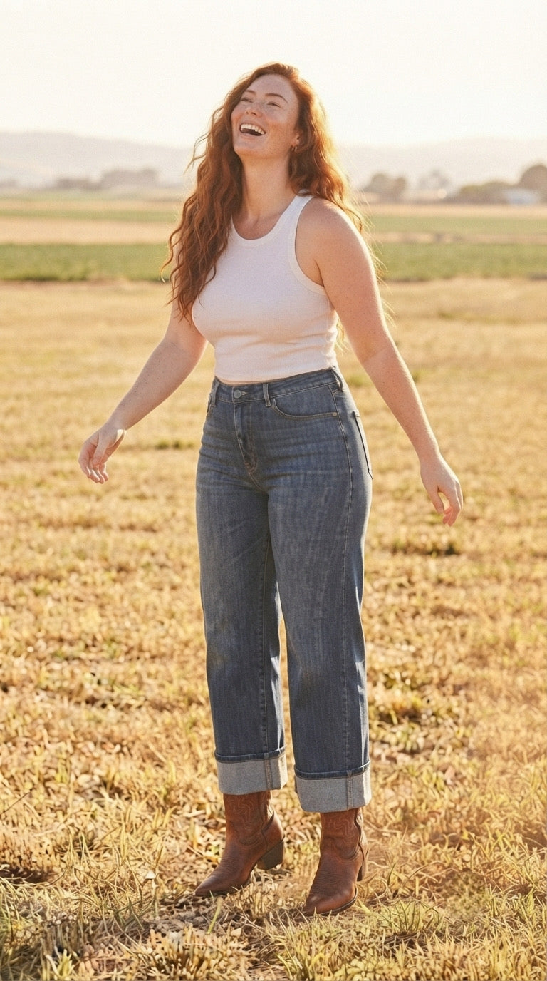 Courbe Barrel Cuffed Jeans