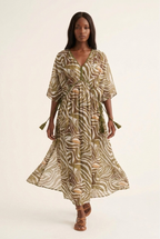 Zinga Zebra Chiffon Maxi Dress