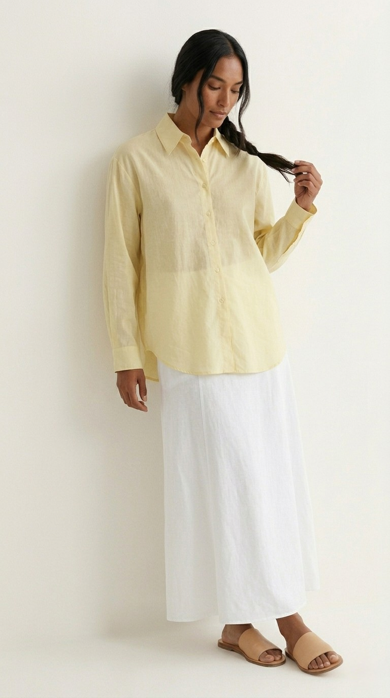Diaphane Sheer Button-Down Shirt