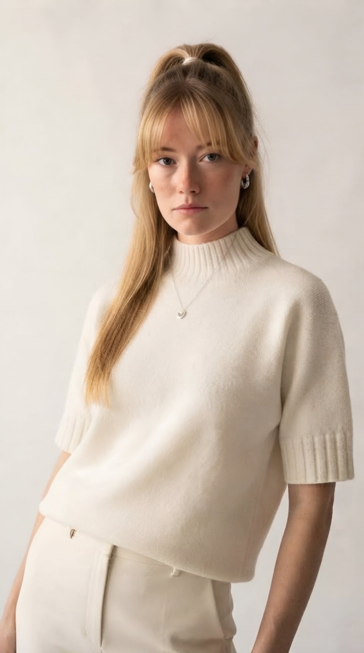 Hausse Chunky Ribbed High Collar Sweater