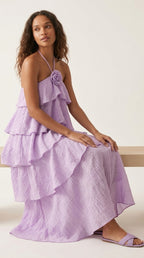 Rosier Rose Detail Maxi Dress