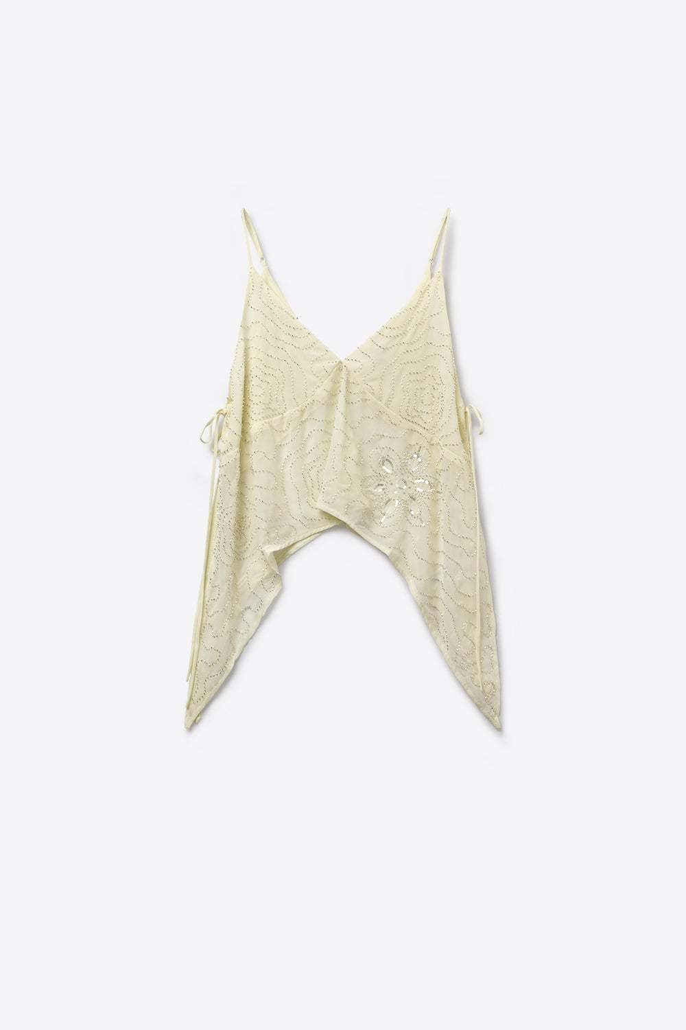 Nacre Beaded Chiffon Top