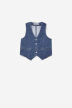 Gilet Dark Wash Denim Vest