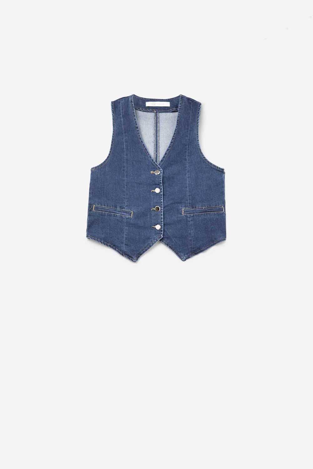 Gilet Dark Wash Denim Vest