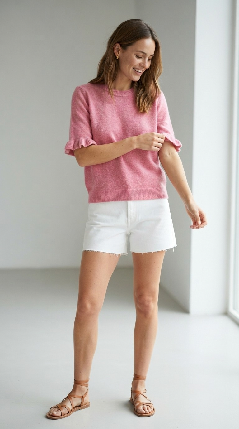 Duvet Ruffle Sleeve Sweater