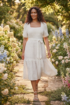 Soufflé Bubble Knit Midi Dress