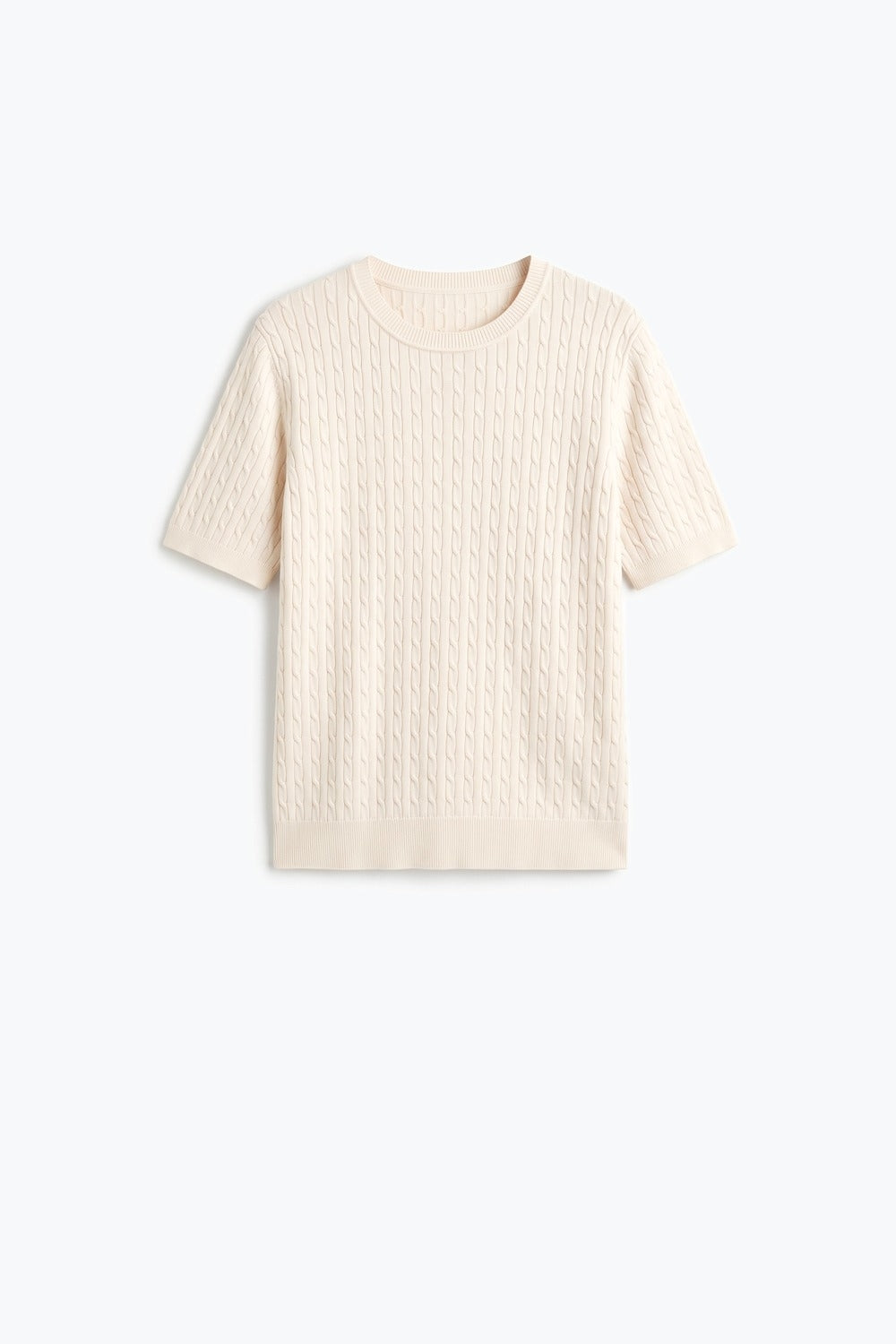 Câble Fine Knit Crew Neck
