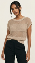 Treillis Cap Sleeve Sweater