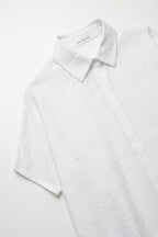 Crêpe Textured Collared Shirt