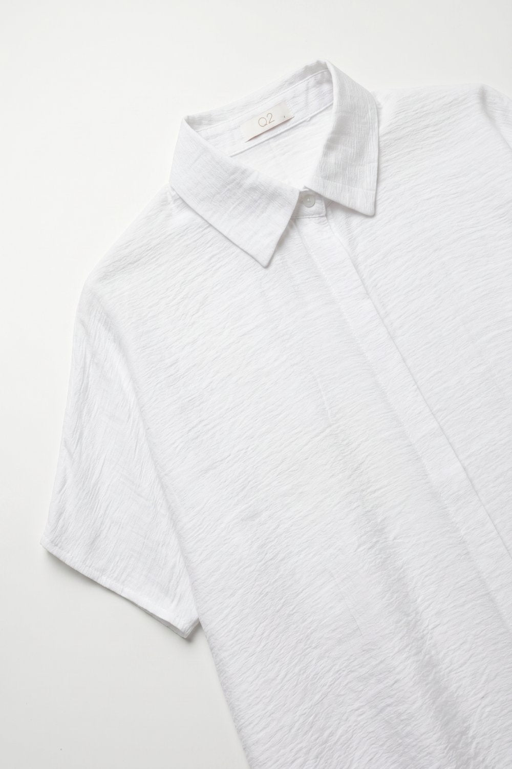 Crêpe Textured Collared Shirt