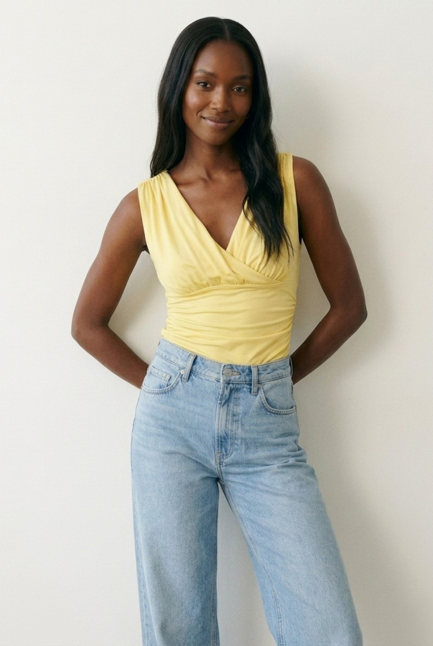 Froncé Ruched Wrap Top