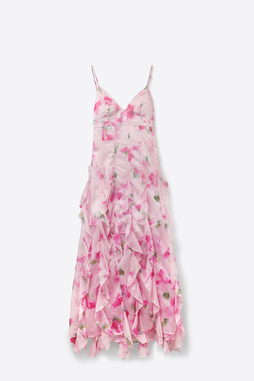 Pétale Ruffle Floral Maxi Dress