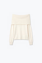 Bardot Ribbed Off Shoulder Sweater
