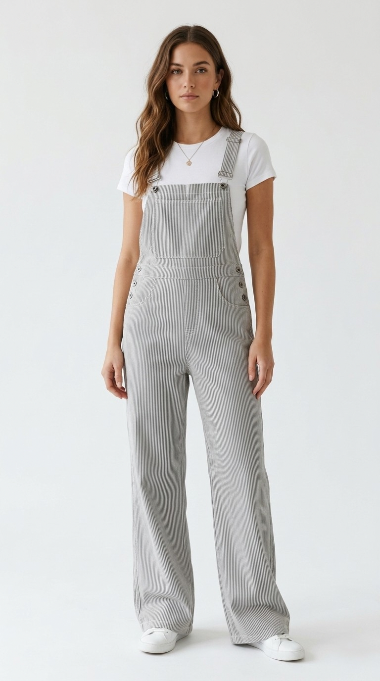 Rayure Stripe Salopette Overalls