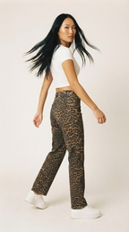 Félin Leopard Straight Leg Jeans