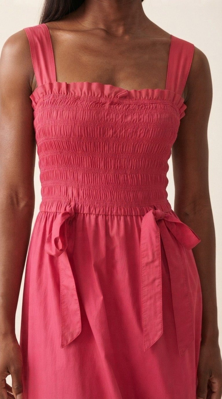 Ruban Bow Tie Midi Dress