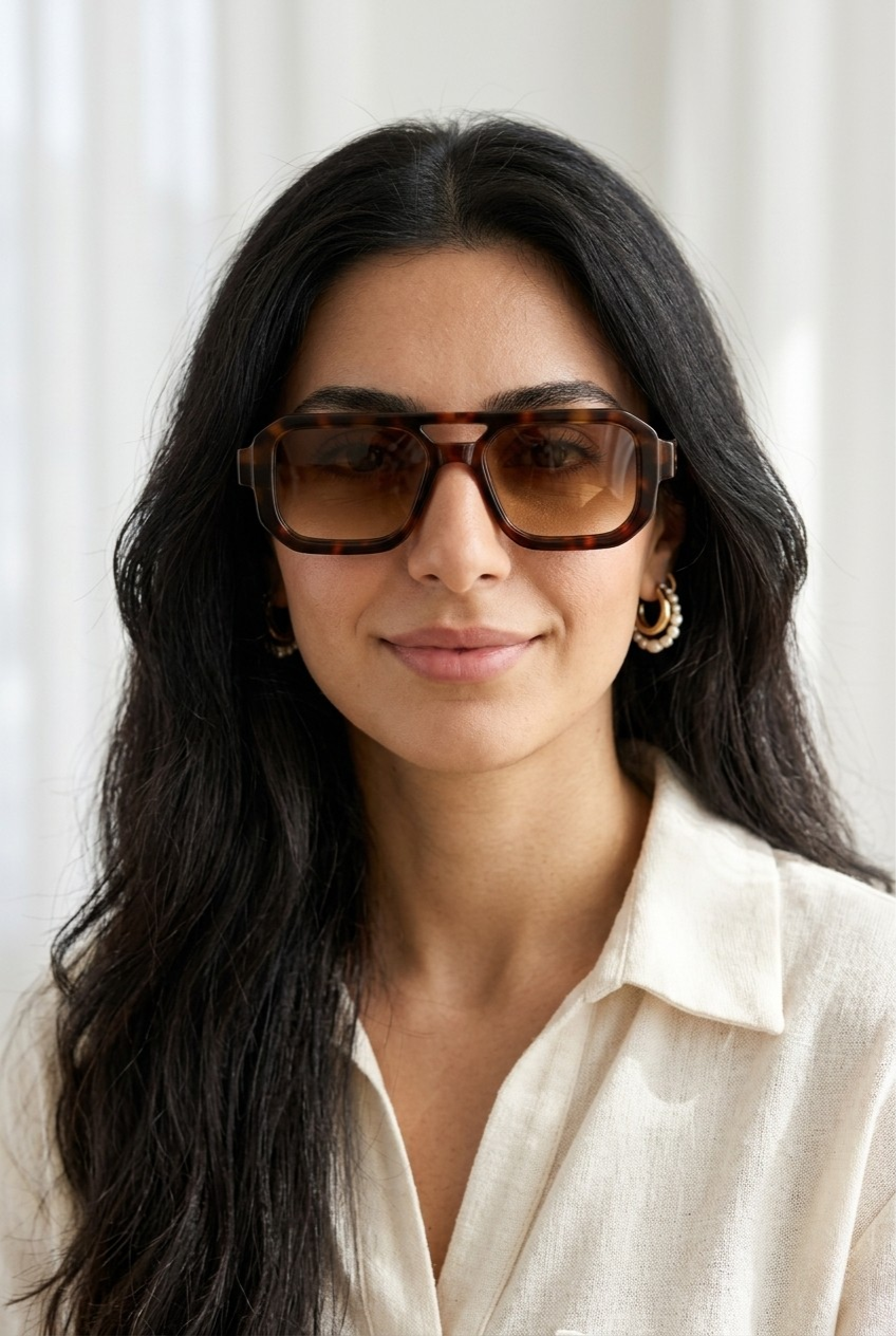 Écaille Tortoiseshell Angular Sunglasses