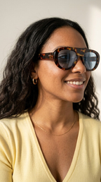 Tortue Blue Lens Oval Shades
