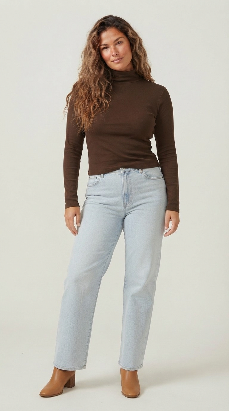 Châtaigne Turtleneck Knit Top