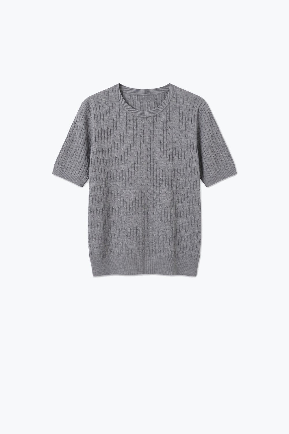 Câble Fine Knit Crew Neck