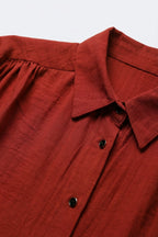 Ocre Tie-Front Shirt