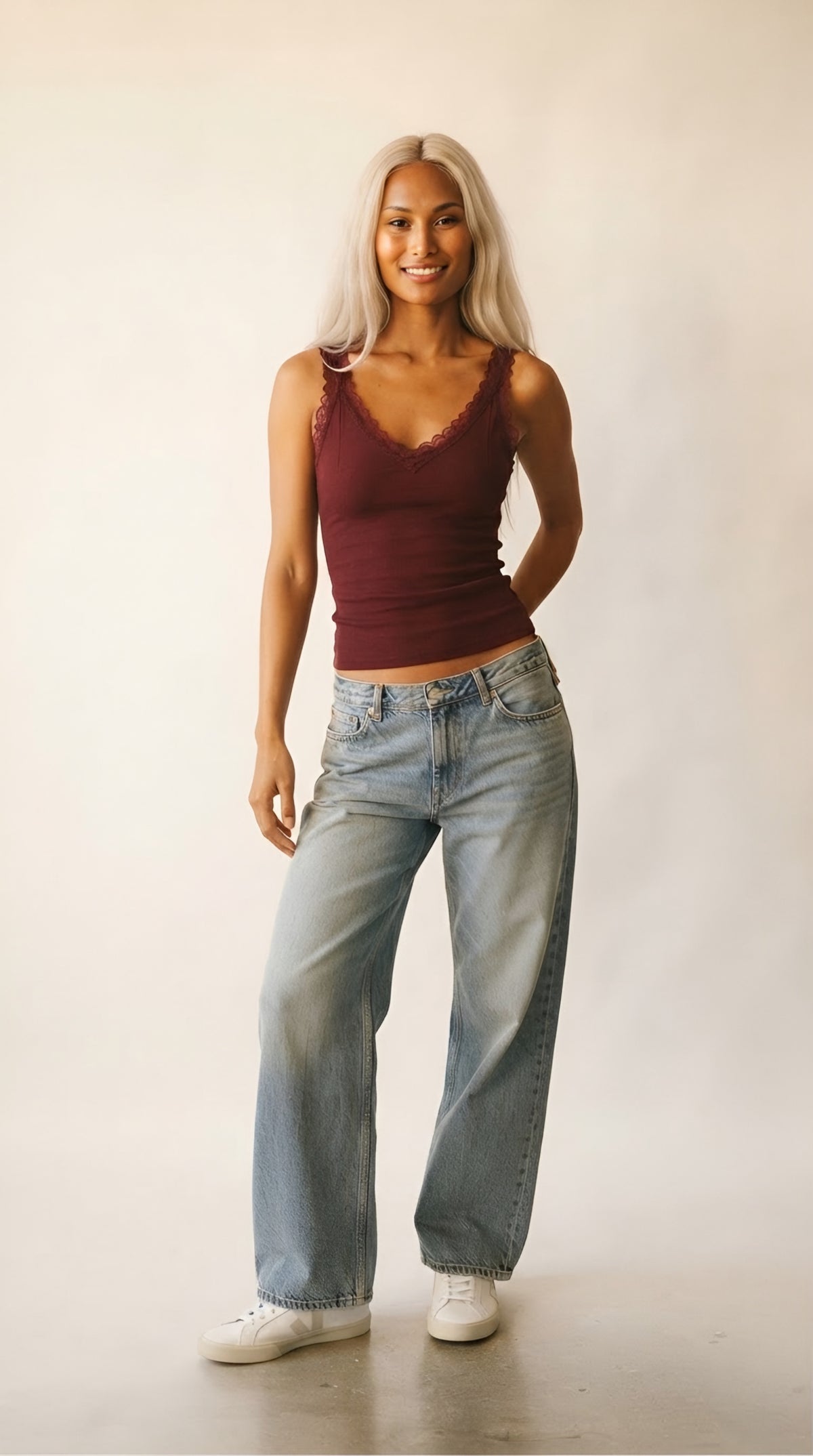 Écume Lace Trim Camisole