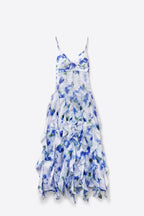 Pétale Ruffle Floral Maxi Dress