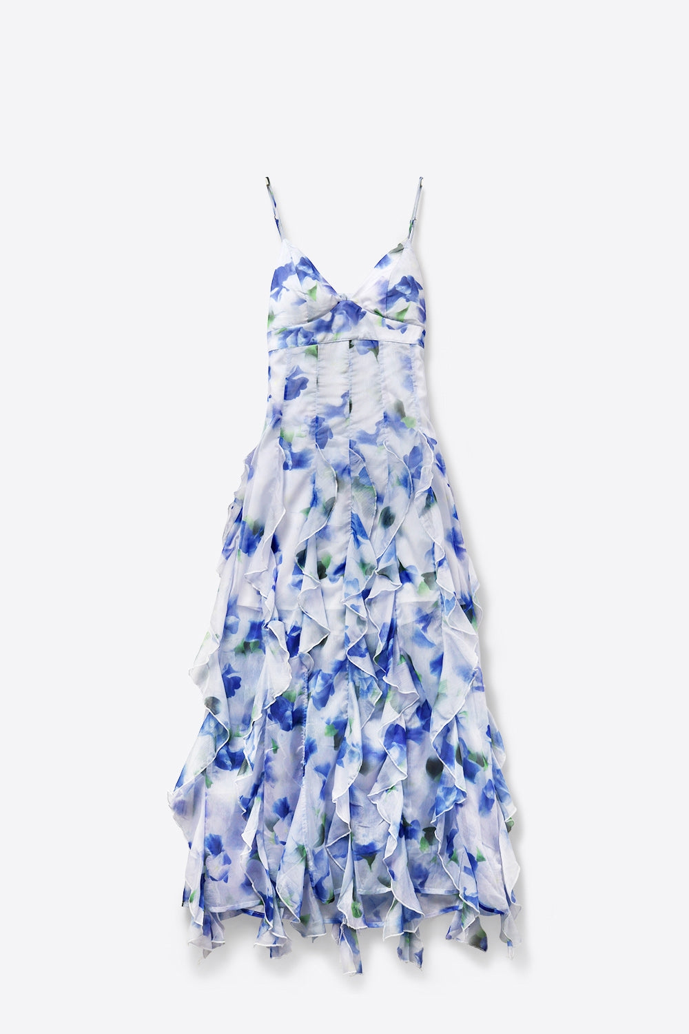 Pétale Ruffle Floral Maxi Dress