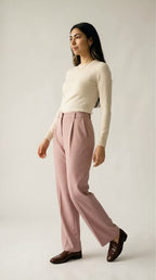 Brume Stripe Wide Leg Pleated Trousers