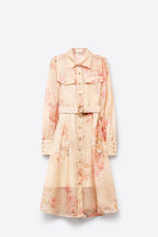 Jardin Floral Midi Shirt Dress