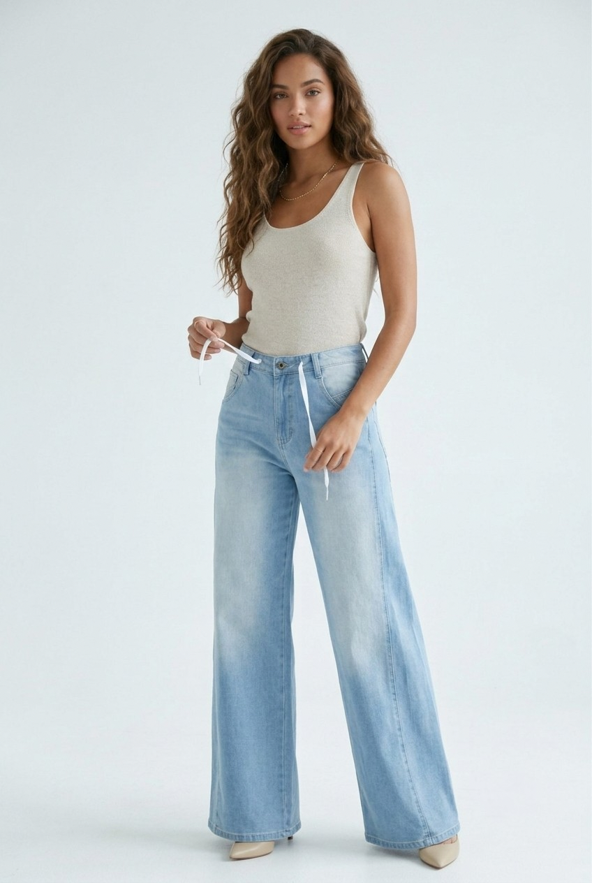 Laçon Drawstring Jeans