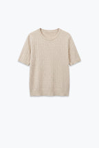 Câble Fine Knit Crew Neck