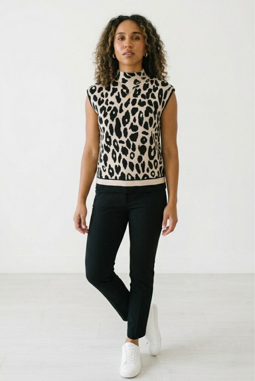 Savane Leopard Knit Blouse