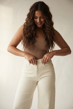 Ivoire Wide Leg Denim Pants