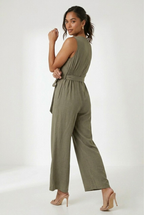Vento Wide Leg Belted Jumpsuit