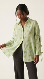 Aquarelle Tie Sleeve Blouse