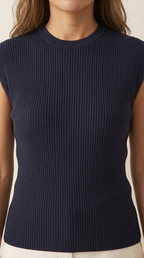 Collet Ribbed Sleeveless Sweater