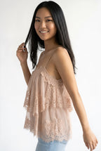 Dentelle Lace Insert Cami Top