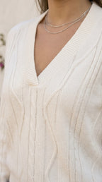 Vague Wave Knit Sweater