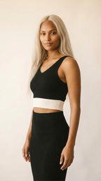 Bordure Contrast Hem Tank